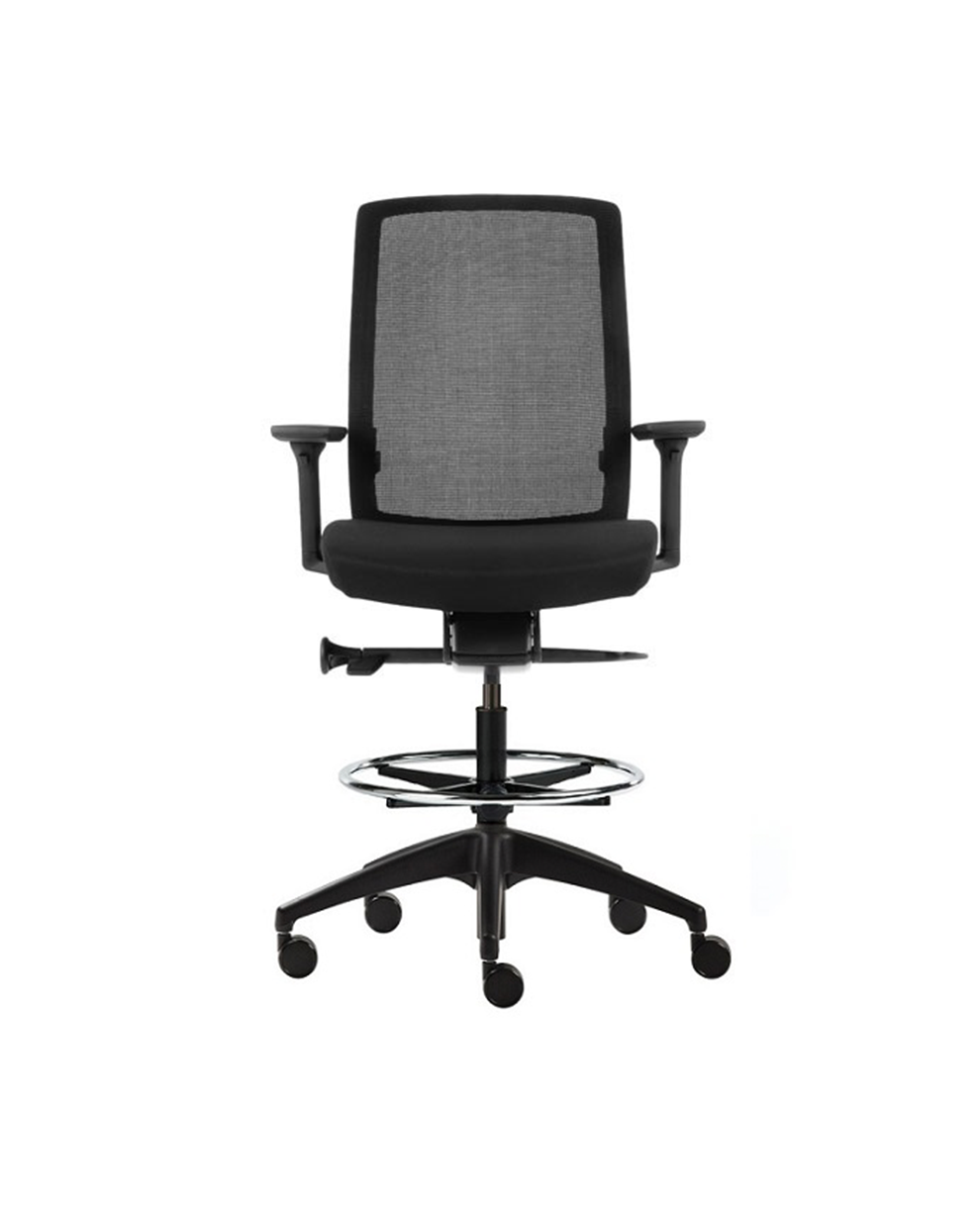 Aveya Drafting Chair - Mesh Back-Chairs-Bowermans