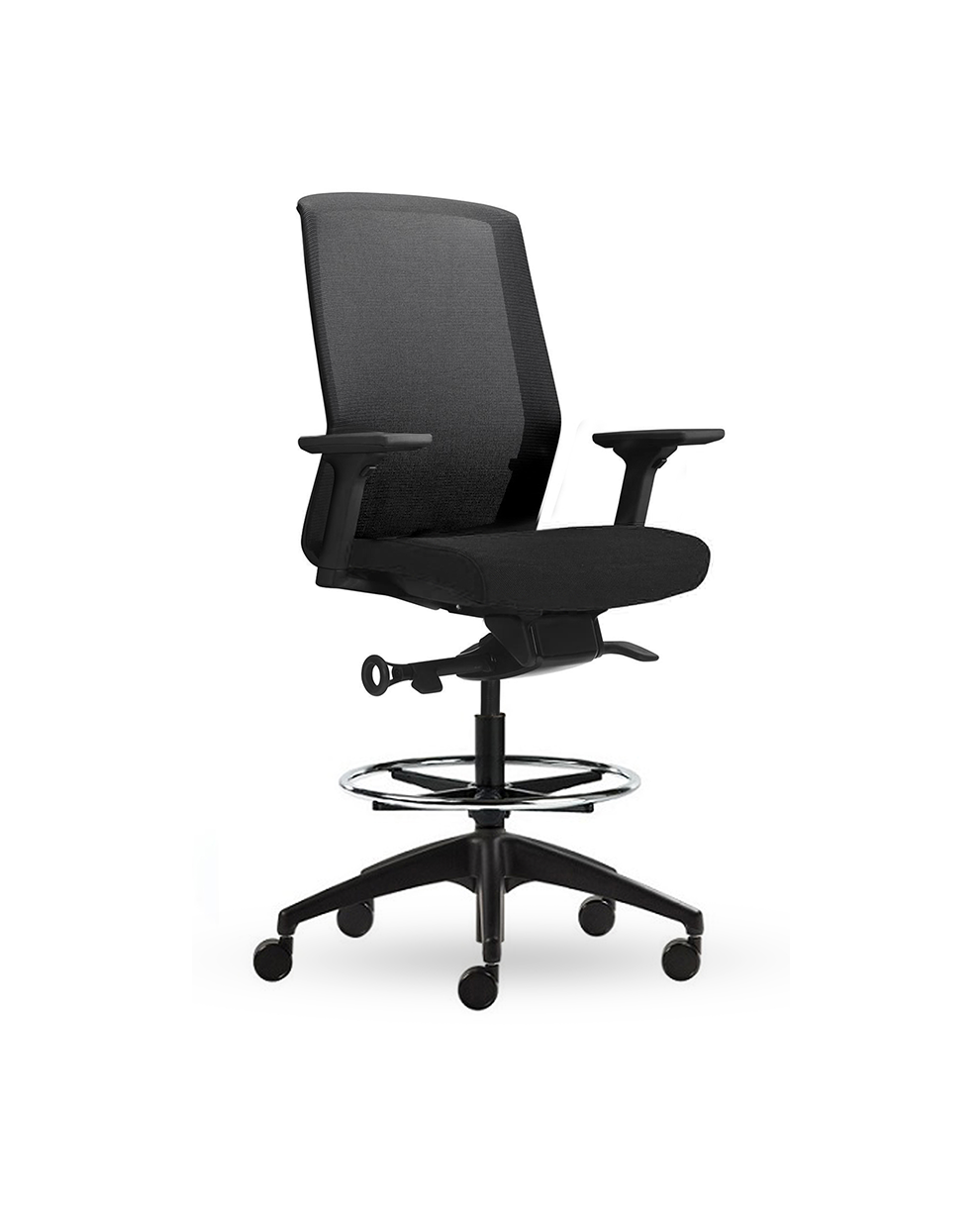 Aveya Drafting Chair - Mesh Back-Chairs-Bowermans