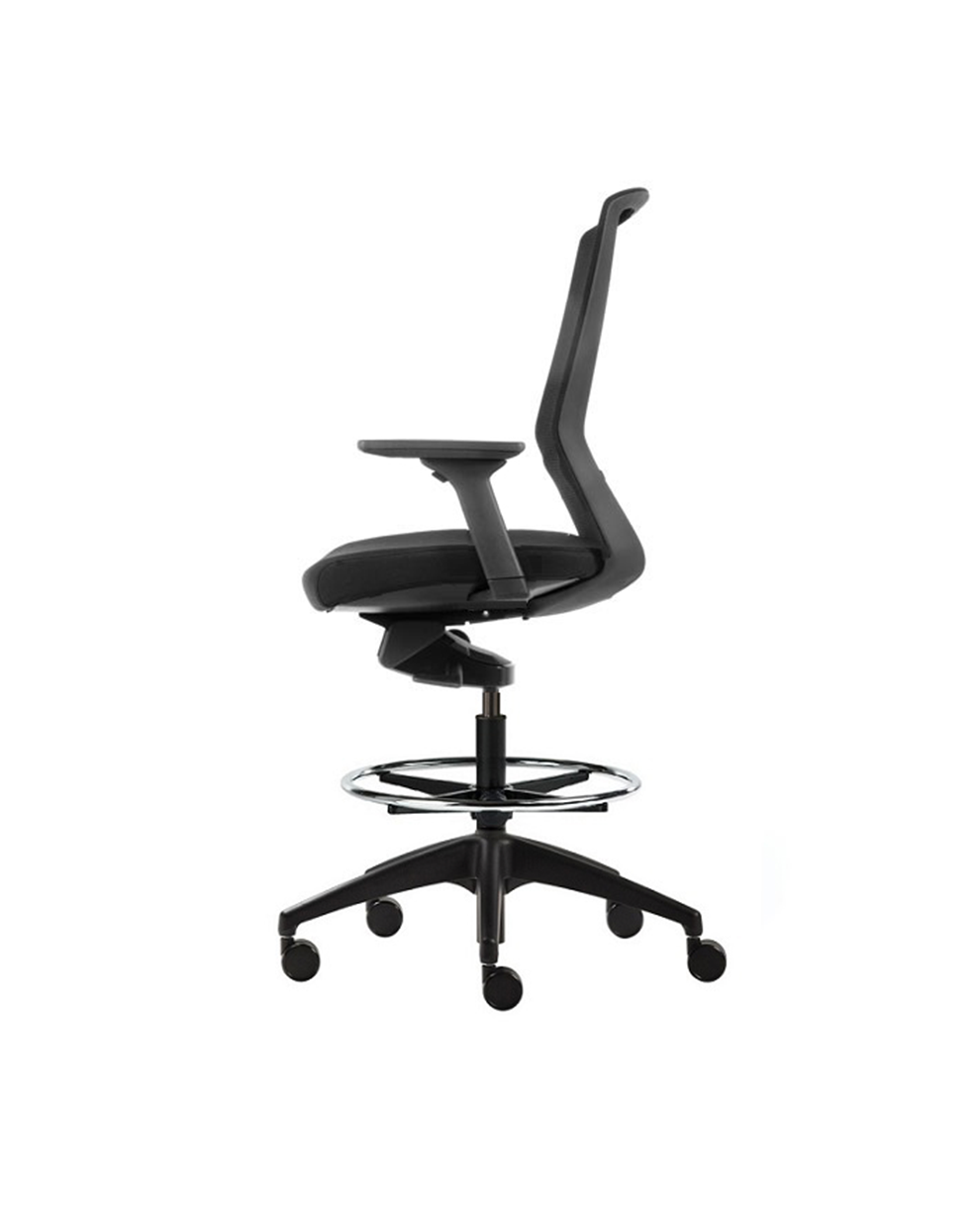 Aveya Drafting Chair - Upholstered Back-Chairs-Bowermans