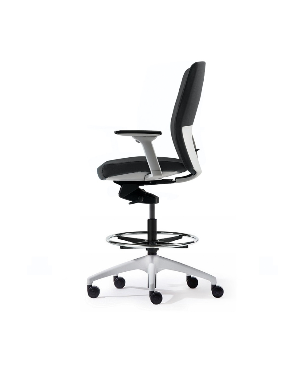 Aveya Drafting Chair - Upholstered Back-Chairs-Bowermans