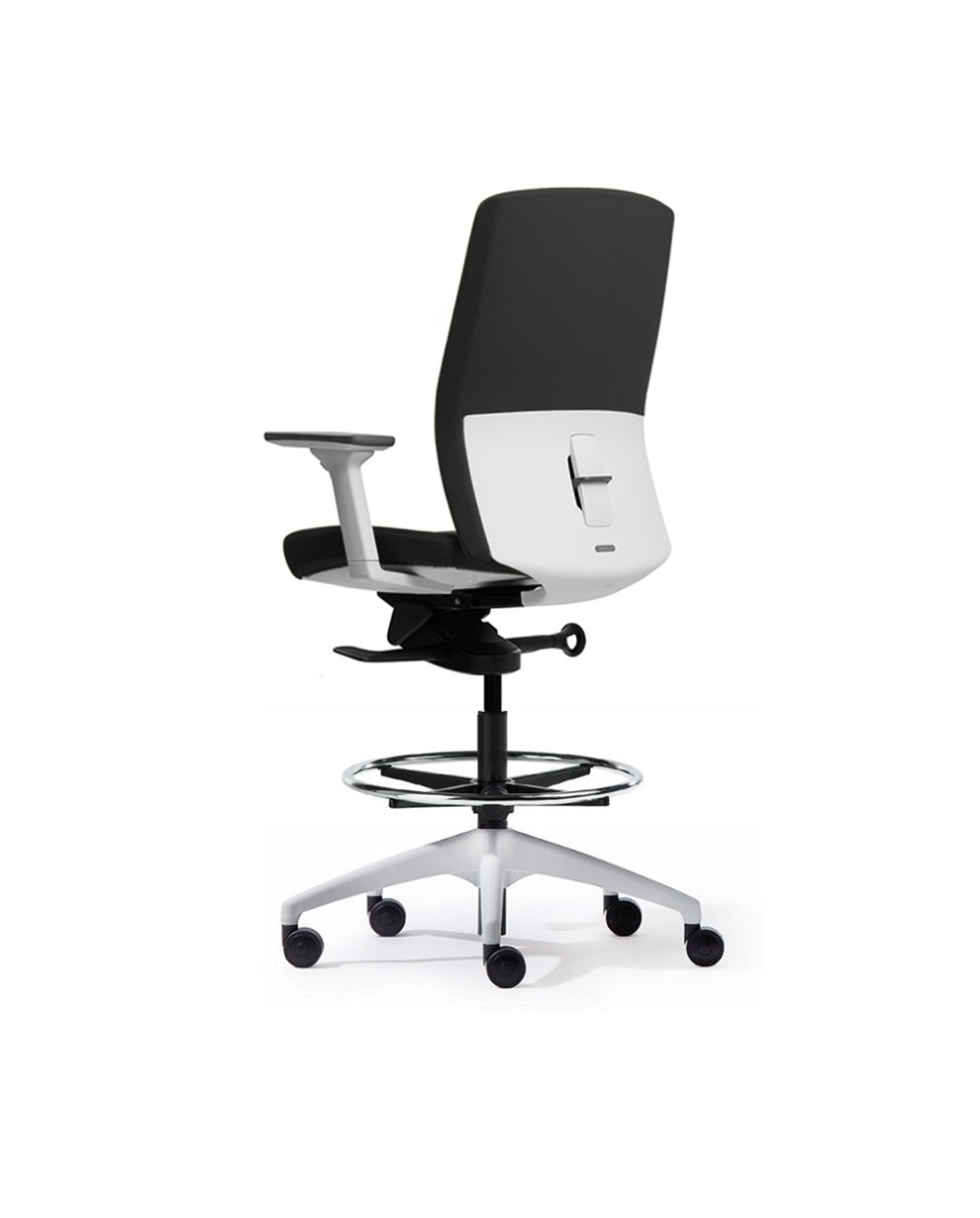 Aveya Drafting Chair - Upholstered Back-Chairs-Bowermans