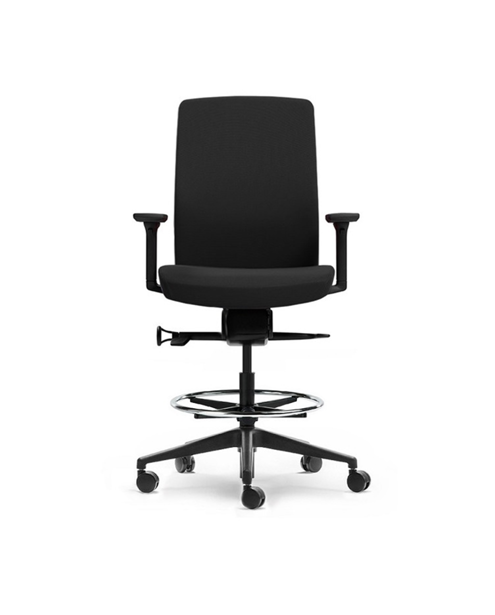 Aveya Drafting Chair - Upholstered Back-Chairs-Bowermans