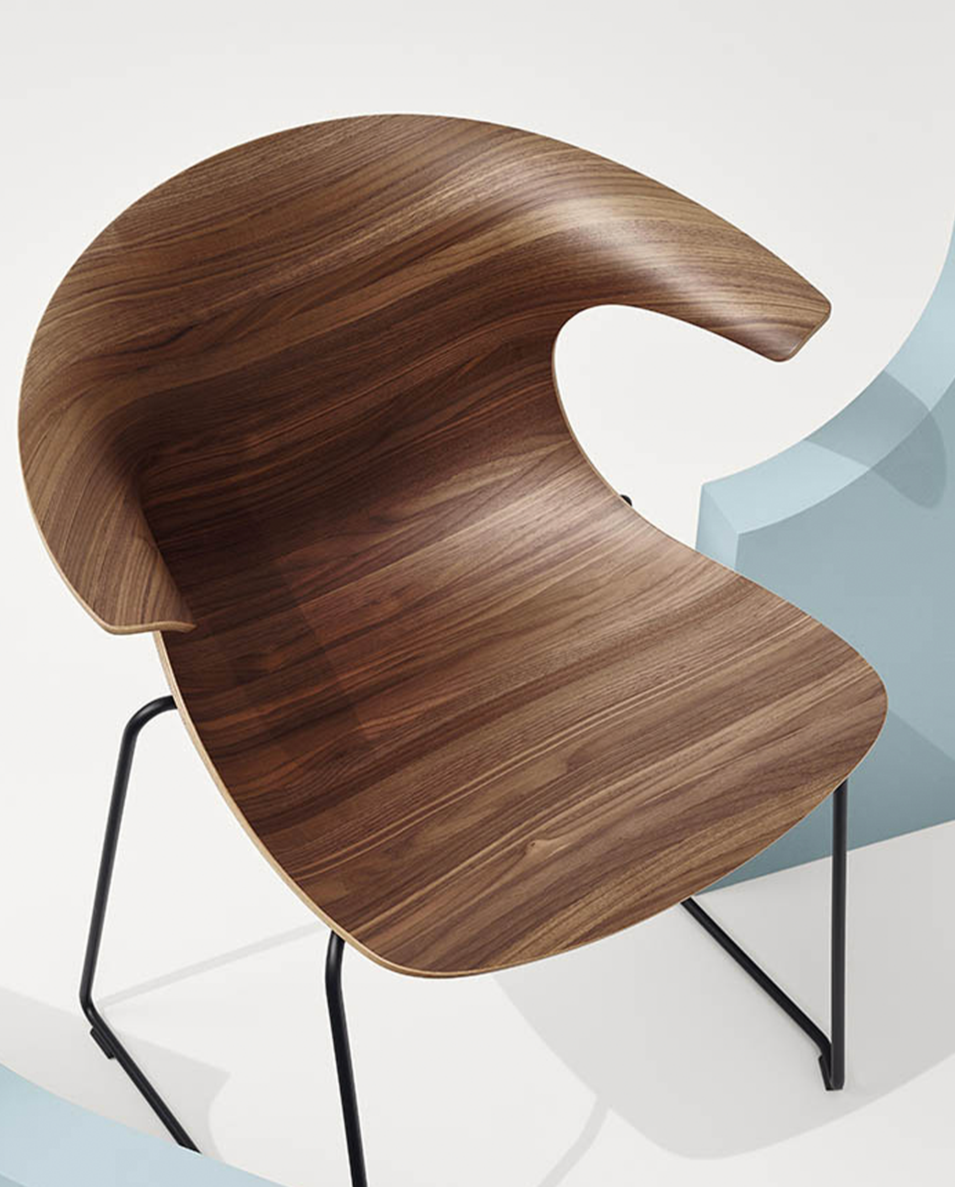 Loop 3D Wood Swivel Chair-Chairs-Bowermans