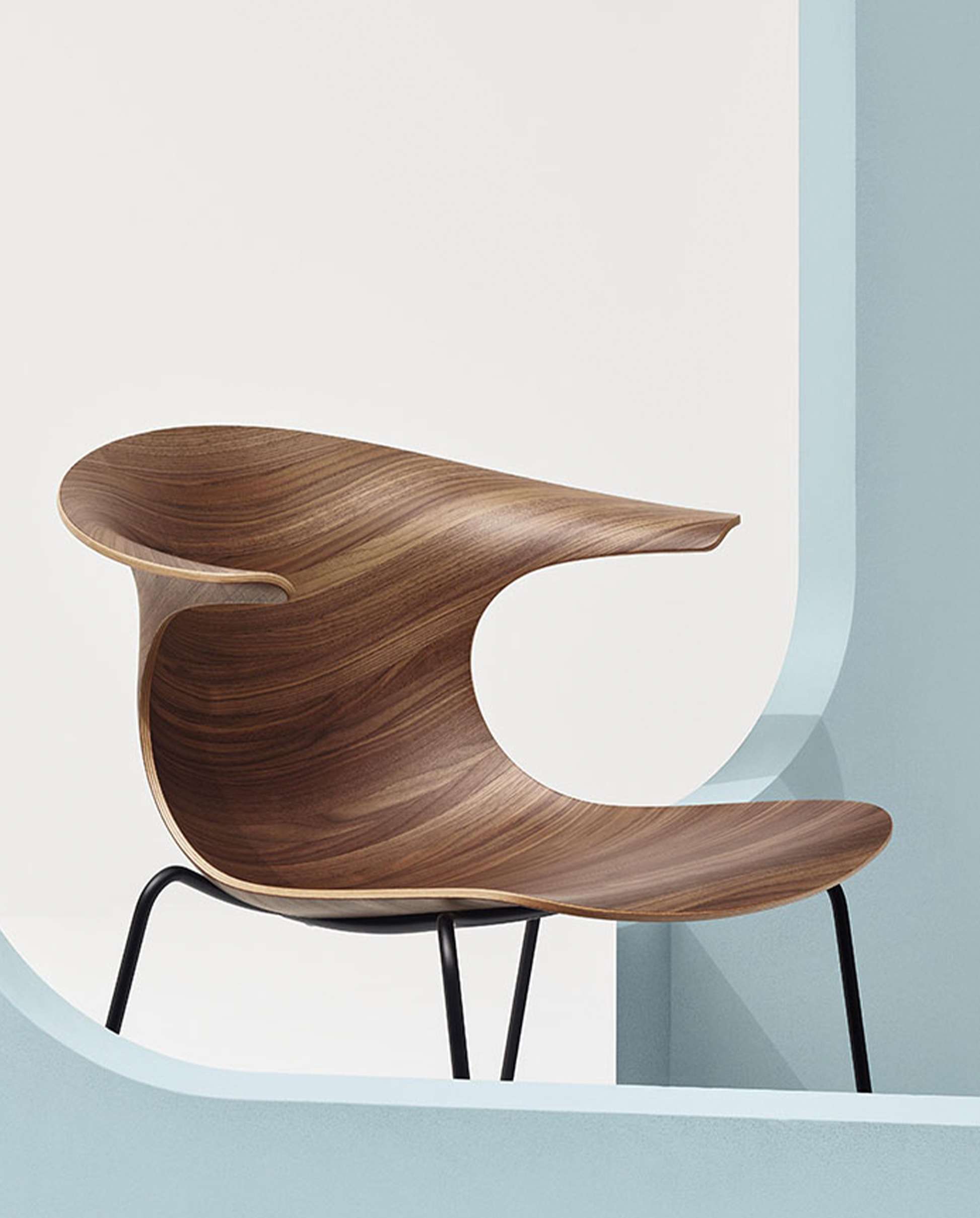 Loop 3D Wood Swivel Chair-Chairs-Bowermans