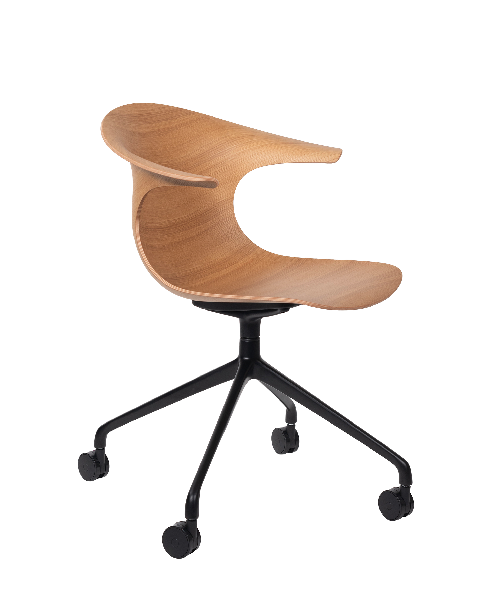Loop 3D Wood Swivel Chair-Chairs-Bowermans