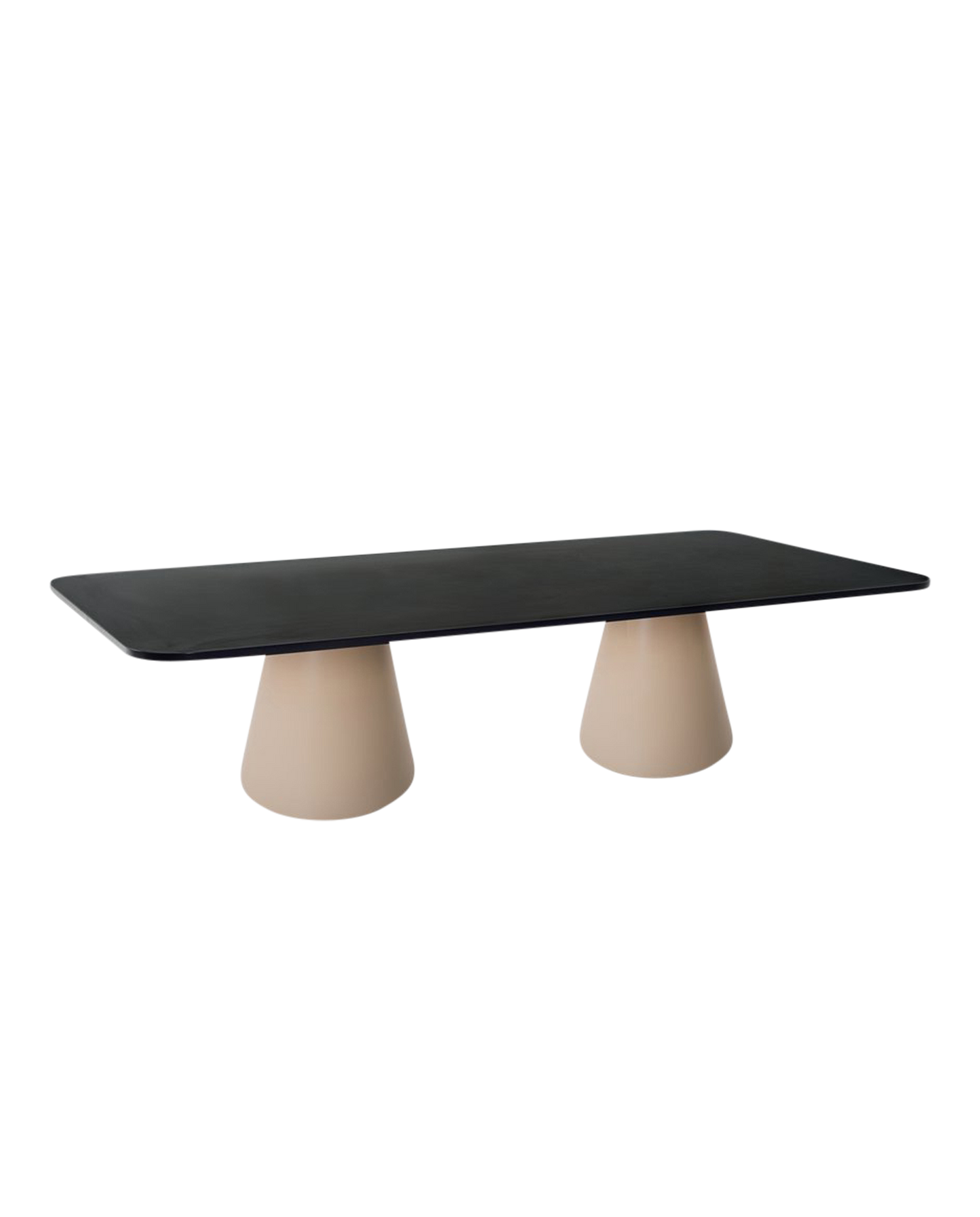 Rectangular Metal Pedestal Table